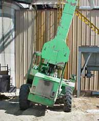 Photo 3 – View from the rear of the machine, tilted to the extreme right.