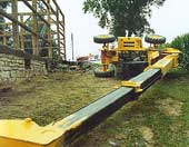 Overturned forklift