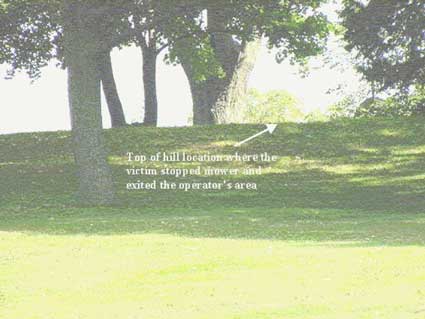Figure 2 – Incident site showing grassy hillside.