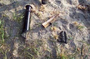 Photo 2. Remnants of cannon.