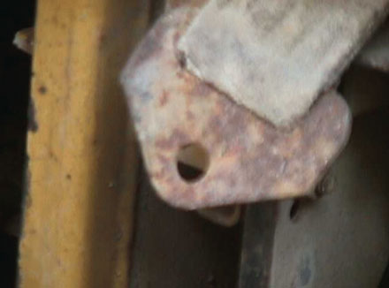 Figure 5. This photo shows the condition of the operator’s restraint system.