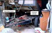 skid steer forks and hydraulic cylinder