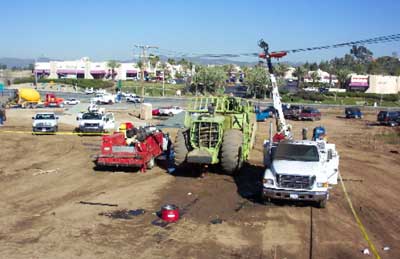 Exhibit #1. A view of the construction site and equipment involved in this incident.
