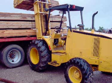 Forklift involved in the incident.