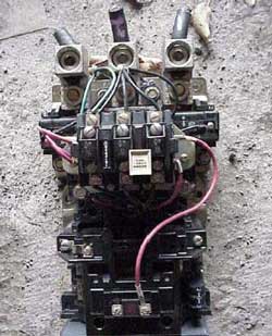 Exposed electrical controls.