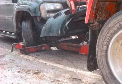 Position of stinger and chains during rescue