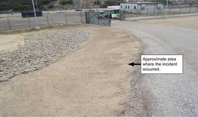 Exhibit 4.A picture of the roadway where the incident took place looking west.