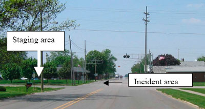 road where the incident took place.