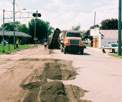 dump truck and rotomill
