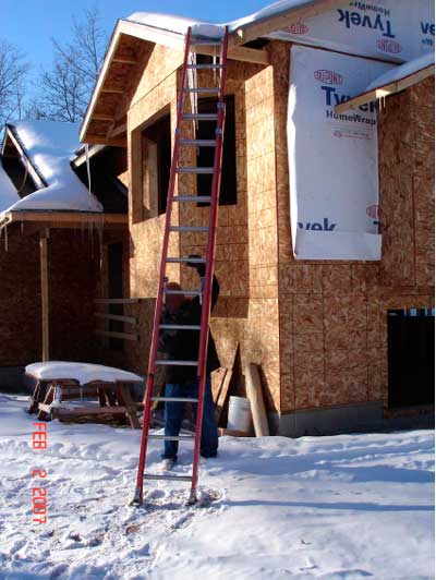 ladder placement and position of individual