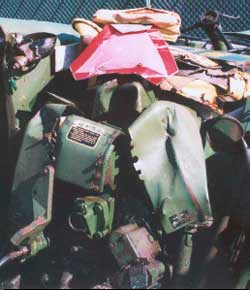 rear of the tractor crushed after incident