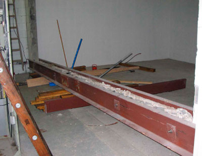 header beam with jacks under it.