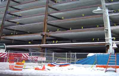 concrete slabs in the building
