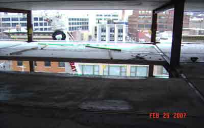 Collapsed floor