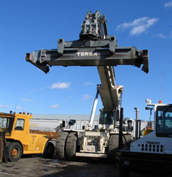 Container handler involved in the incident