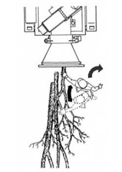 correct position and motion using a brush chipper