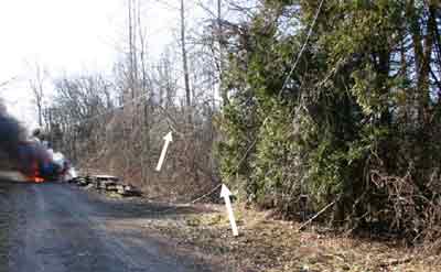 arrows pointing to power lines