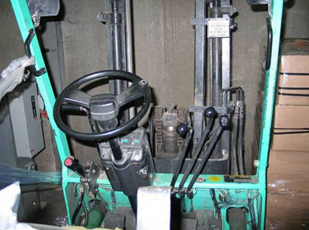 Forklift&rsquo;s controls.