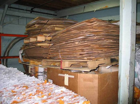 Similar loaded pallet to the one being moved during the incident.