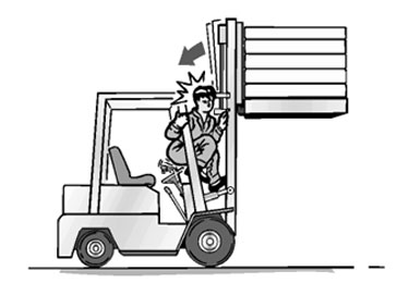 Diagram of forklift hazard.
