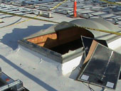 damaged skylight