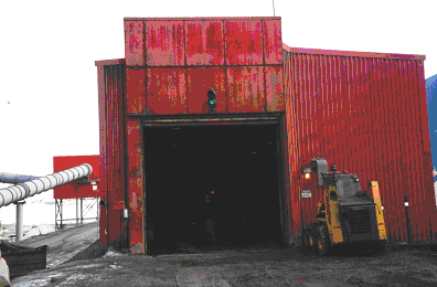 Entrance to dump building.