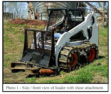 Side/front view of loader