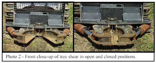 Photo 2 - Front close-up of tree shear in open and closed positions