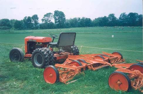 Figure 2 - Tractor and gang mowers