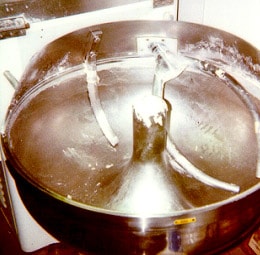 photo of dough mixing machine with cover raised