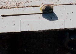 Figure 6. Chain or binder marks on trailer