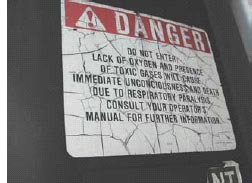 Photo 2 - Silo confined space warning sign