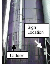 Photo 3 - Location of confined space warningn sign