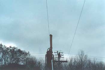 Figure 5. Extended boom and power line.