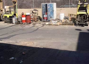Exhibit #2. View of the area where in the maintenance yard where the incident took place.