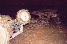 Figure 2. The front of the tractor facing the trailer following the rollover.