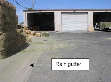 Exhibit 4. The rain gutter built into the asphalt yard.