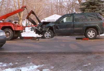 truck and vehicle at the time of incident