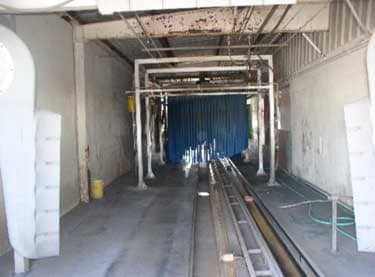 Exhibit 1. The car wash tunnel looking from the tunnel exit.