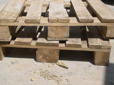 Exhibit 4. This type of pallet is strong enough to support stacked concrete and stone castings. 