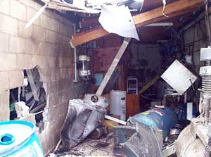 Exhibit 3. The inside of the equipment room after the  explosion.