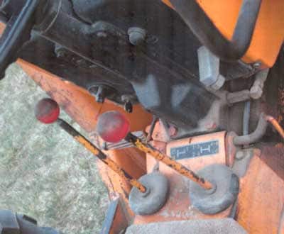 Figure 4. Position of gear levers taken after incident.