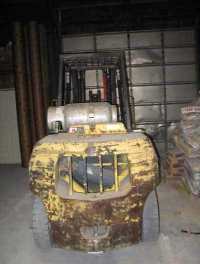 rear view of forklift