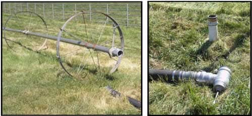 irrigation wheel and removable valve