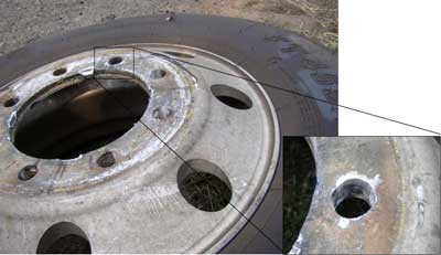 wheel involved in incident