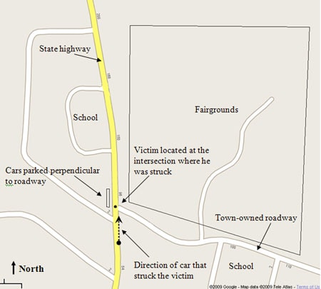 Diagram of the incident location.