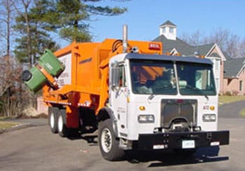 Automated collection truck.