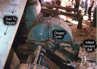 wood chipper and duct