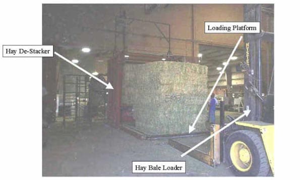 Graphic of the  hay de-stacker