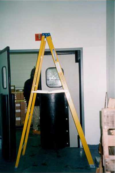 Stepladder used by the victim